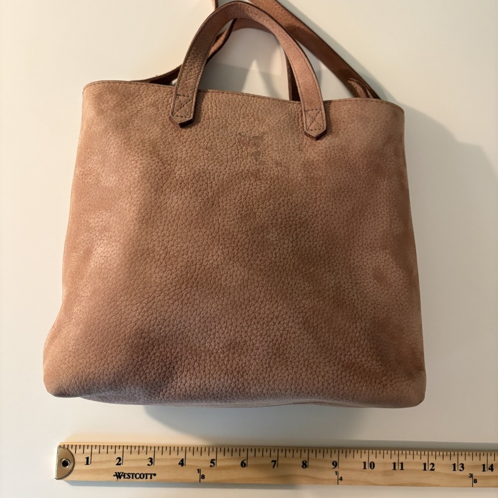 Madewell The Zip-Top Transport Crossbody Bag Nubuck Leather Everyday Purse Brown - Picture 14 of 16